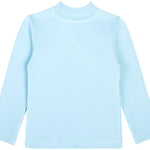 Girls' Basic Mock Turtleneck Long Sleeve Cotton Solid T-Shirt / 5 to 8 Years LILAX