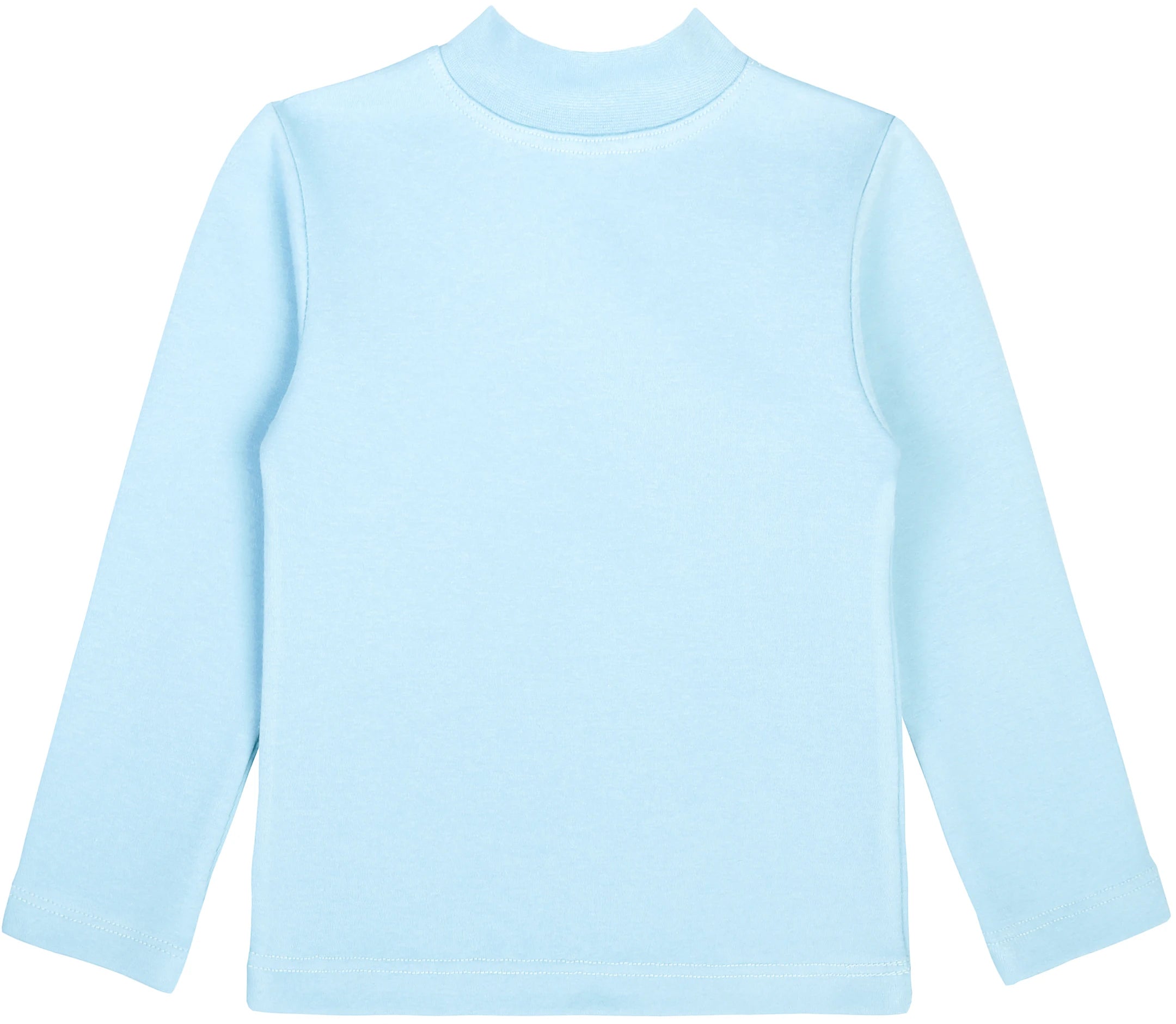 Girls' Basic Mock Turtleneck Long Sleeve Cotton Solid T-Shirt / 5 to 8 Years LILAX