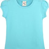 Baby Girls' Basic Short Puff Sleeve Round Neck T-Shirt / 12 to 24 Months LILAX