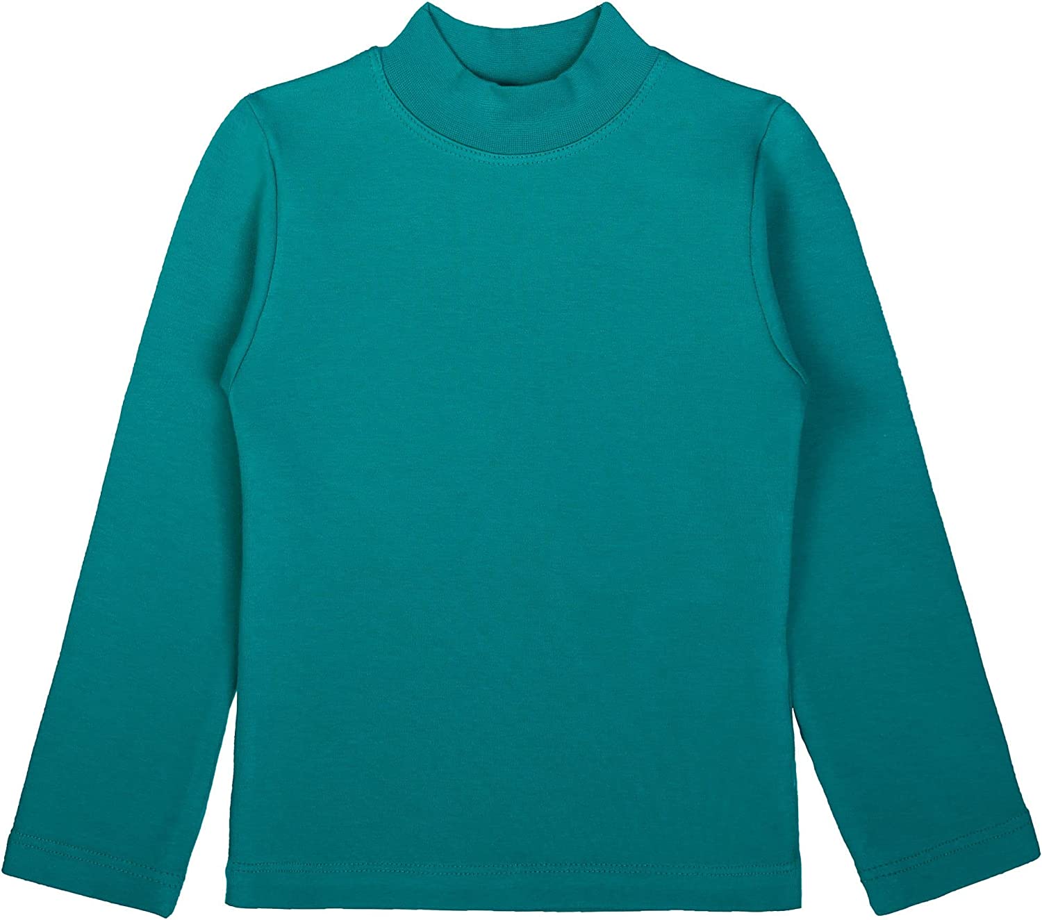 Girls' Basic Mock Turtleneck Long Sleeve Cotton Solid T-Shirt / Toddler LILAX