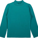 Girls' Basic Mock Turtleneck Long Sleeve Cotton Solid T-Shirt / Toddler LILAX