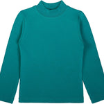 Girls' Basic Mock Turtleneck Long Sleeve Cotton Solid T-Shirt / 5 to 8 Years LILAX