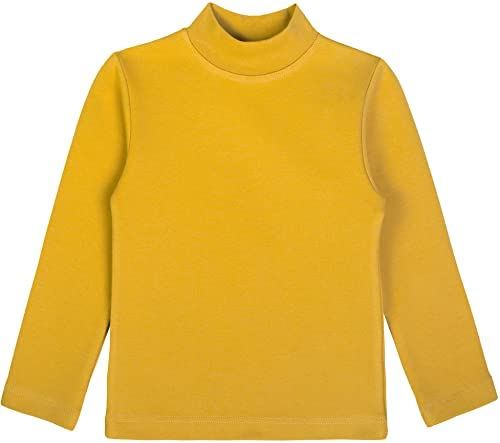 Girls' Basic Mock Turtleneck Long Sleeve Cotton Solid T-Shirt / Toddler LILAX